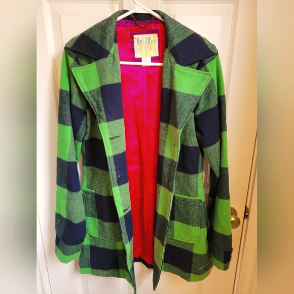 Plaid Wool Coat - Picture 2 of 7